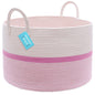 OrganiHaus Large Blanket Basket for Living Room 20x13, Rainbow Rope Basket for Classroom Organization, Toy Storage Basket, Woven Kids Laundry Basket, Baby Toy Box, Cute Storage Basket, Nursery Hamper
