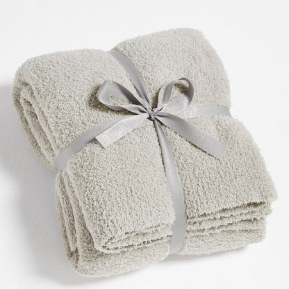 CYMULA Kids Blanket for Boys Girls 30x40 inches, Soft Cozy Fuzzy Swaddle Throw Blanket for Crib Stroller, White