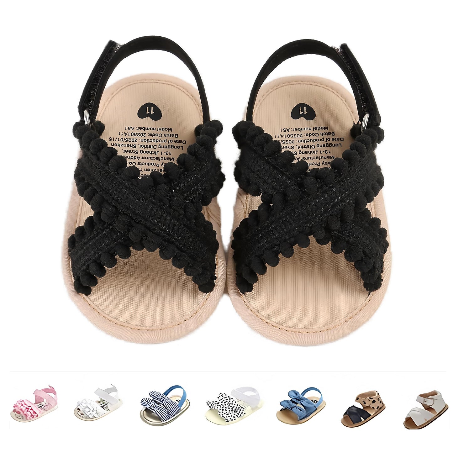 Baby Girls Sandals Summer Shoes Outdoor First Walker Toddler Girls Shoes for Summer