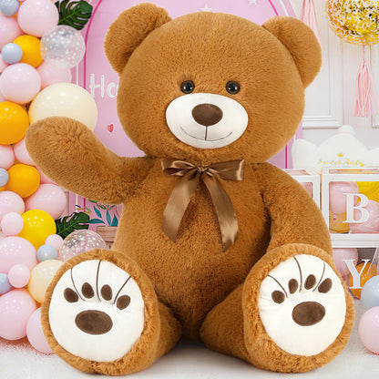 Muiteiur 49 inch Giant Teddy Bear Stuffed Animal, Big Bear Plush with Big Footprint, Great Gift for Party Decorations (Brown)