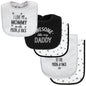 Hudson Baby Unisex Baby Cotton Terry Bib and Burp Cloth Set, Dinner Date, One Size
