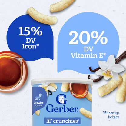 Gerber Lil' Crunchies, Cheddar and Veggie Dip, 1.48 Ounce, 4 Count
