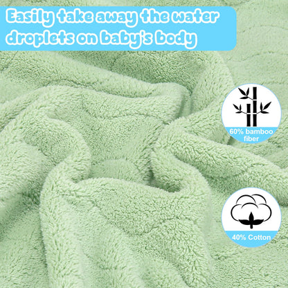 2 Pack Hooded Baby Towels-26 X55 Ultra Soft Baby Bath Towels,Newborn Baby Essentials,Premium Absorbentand Hypoallergenic Towels for Toddler Baby Boy and Girl 0-6 Years(Elephant+Rabbit)