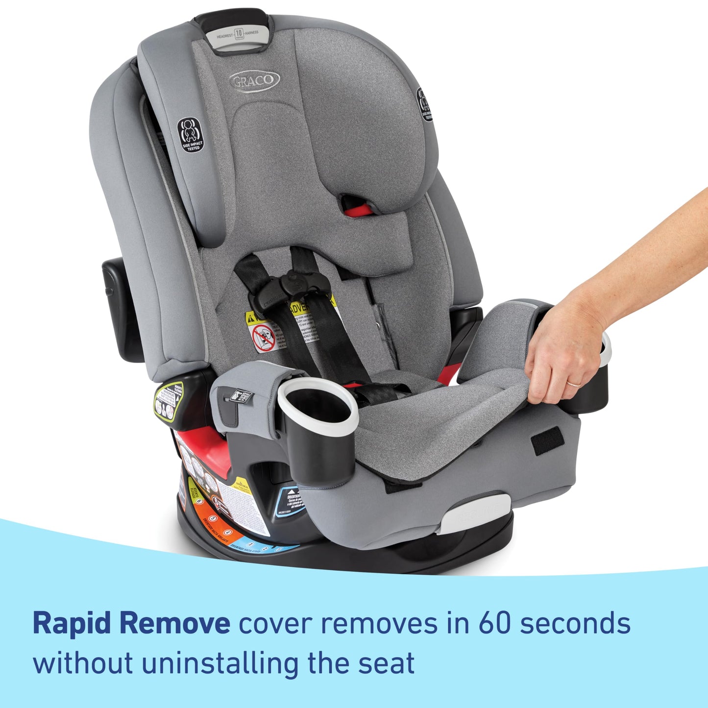 Graco 4Ever DLX 4-in-1 Car Seat, Maven | Infant to Toddler Car Seat, with 10 Years of Use | Rear-Facing, Forward-Facing and Booster Modes | Safe, Comfortable and Convenient