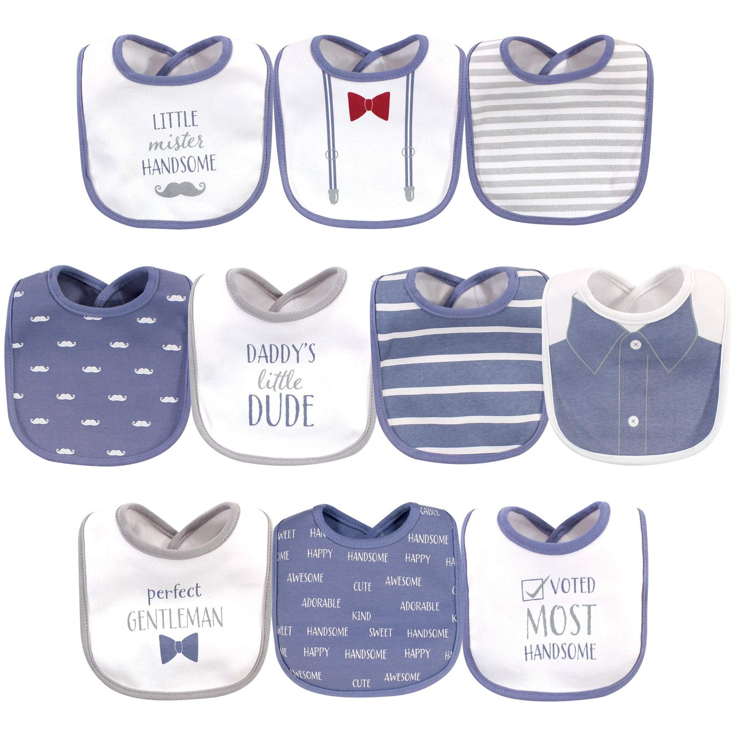 Hudson Baby Unisex BabyCotton Bibs