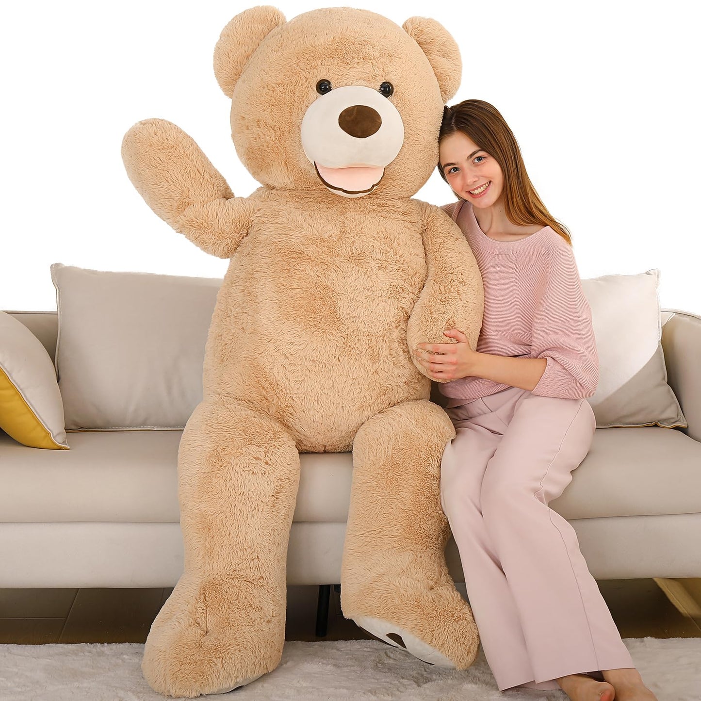 MaoGoLan Giant Teddy Bear Stuffed Animal, 10 Feet Tall, Jumbo Size Plush, Charming and Fluffy for Decorations, Celebrations, Valentine's Day