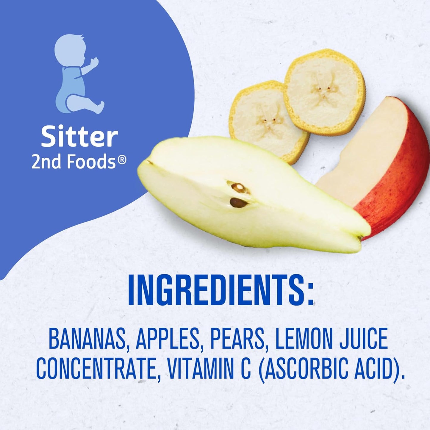 Gerber Baby Food, Banana Apple Pear, 4 Oz, 2 Ct