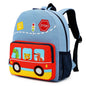 Car Dinosaur Kids Toddler Backpack for Boys and Girls Children Waterproof Preschool Bag(Red Music Party)