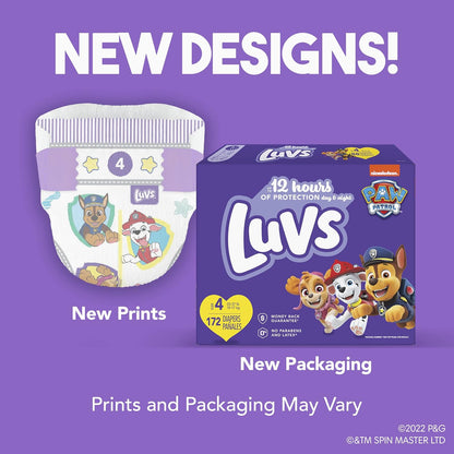 Luvs Size 3 Baby Diapers, Platinum Protection Bluey Diapers for Day & Night, Size 3, 104 Count (Packaging May Vary)