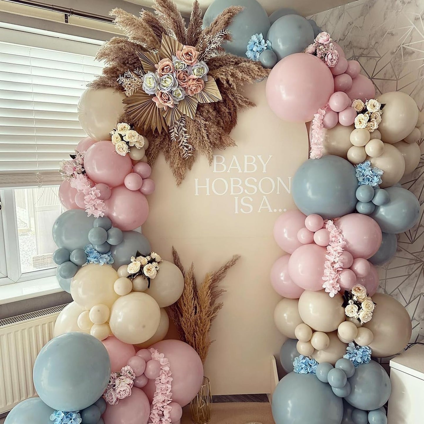 Dusty Blue Balloons Garland Arch Kit 139Pcs Fog Blue White Sand Balloons for Baby Shower Birthday Bear Theme Wedding Bride Anniversary Gender Reveal Party Decorations for Boy Girl Adult