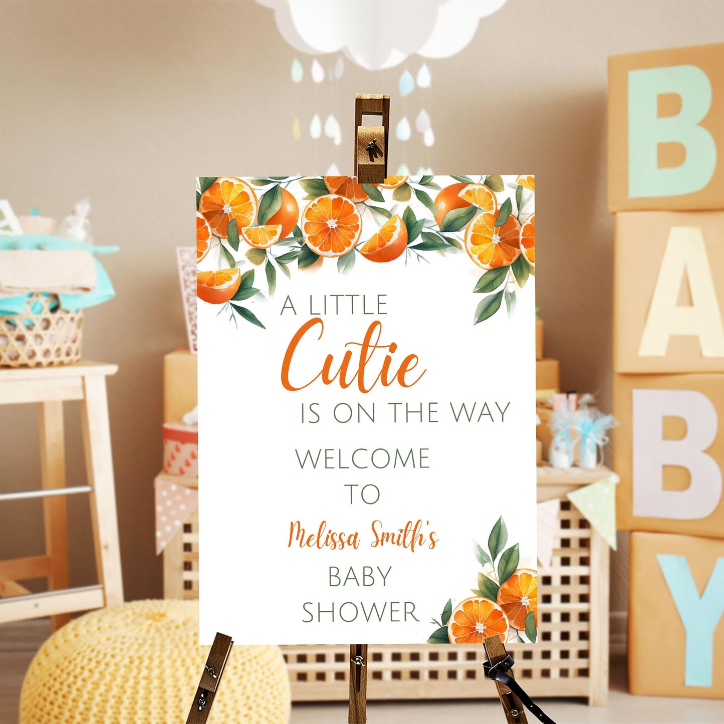Personalized A Little Snowflake Is On The Way Welcome Sign, Pink, Girl, Winter Baby Shower Canvas