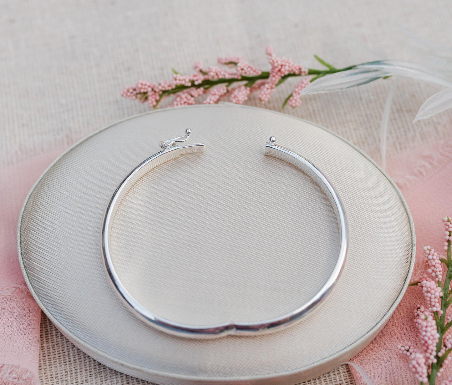 Personalized Sterling Silver Baby Bangle Bracelet Gift for Child, Toddler, Kids, Teen, or Women Custom Jewelry with Engraved Name