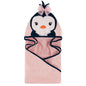 Hudson Baby Unisex Baby Cotton Animal Face Hooded Towel, Pretty Elephant, One Size
