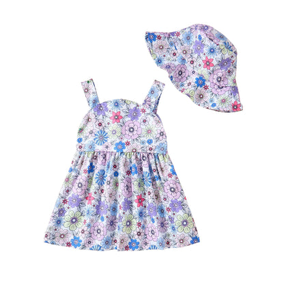 Newborn Infant Baby Girl Dress Toddler Girl Clothes Halter Backless Sleeveless Flower Sundress Summer Dresses for Girl