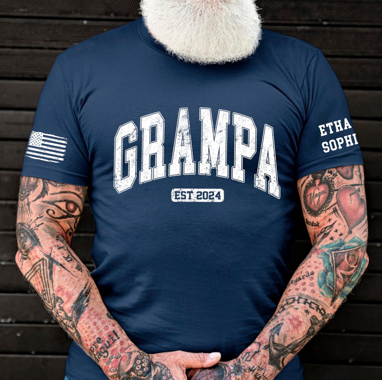 Personalized Custom Grandpa Shirt, Fathers Day Shirt Gifts for Grandpa, Gifts for Dad