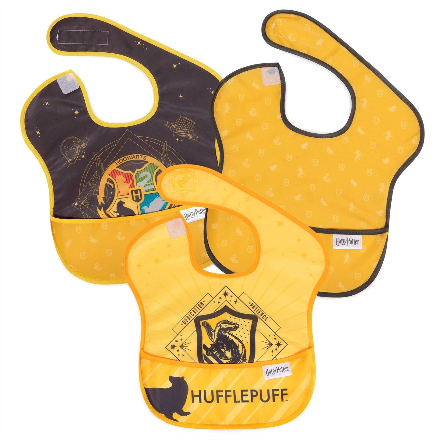 Bumkins Disney Bibs for Girl or Boy, SuperBib Baby and Toddler 6-24 Months, Essential Must Have for Eating, Feeding, Baby Led Weaning, Mess Saving Waterproof Soft Fabric, 3-pk Pooh Bear and Friends
