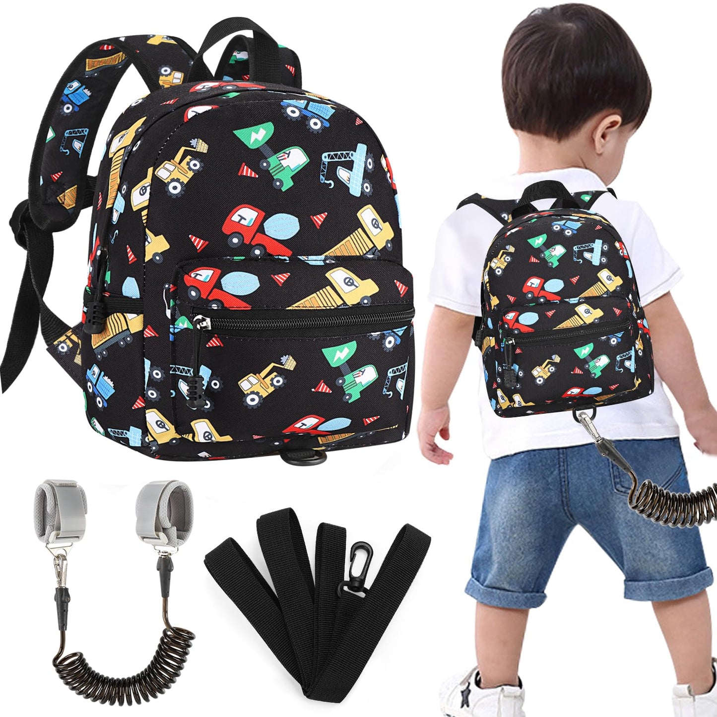 Accmor Toddler Backpack Leash, Cute Unicorn Baby Backpacks with Anti Lost Wrist Link, Mini Kids Backpack Leash Walking Harness for Outdoor Travel, Adorable Backpack Tether for Boys Girls 1-3 (Purple)