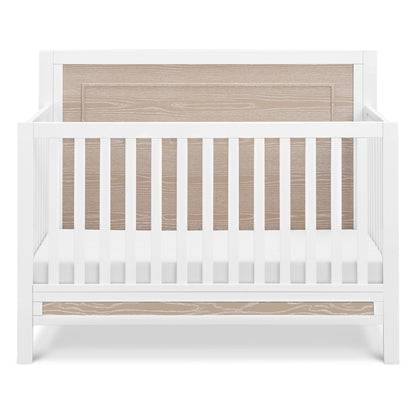 Carter's by DaVinci Radley 4-in-1 Convertible Crib in White & Coastwood, Greenguard Gold Certified