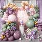 Pink White Balloon Arch Kit, Double Stuffed Pastel Pink Ivory White Balloon Garland, Baby Pink Cream White Balloons with 3pcs 18Inch Clear Balloons for Girls Birthday Baby Shower Party Decorations