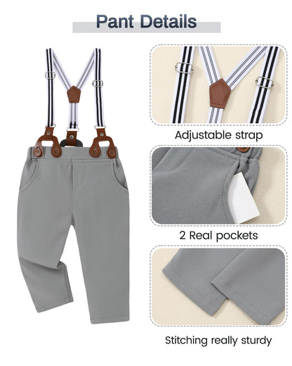 SANMIO Baby Boy Clothes 0-24M Baby Boy Suits 4pcs Baby Boys Baptism Easter Outfits Baby Christmas Clothes