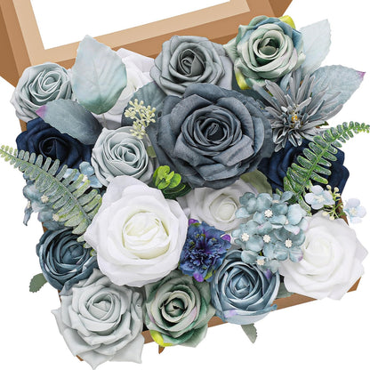 Serwalin Pink Artificial Flowers, Silk Fake Flowers for DIY Wedding Bridal Bouquets, Wedding Cake Flowers for Table Centerpieces Baby Shower Birthday Party Home Decorations
