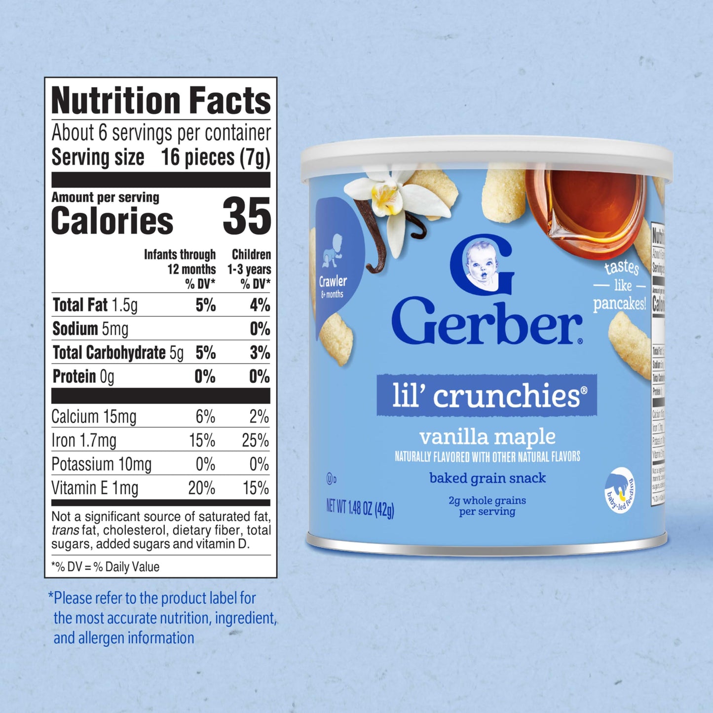 Gerber Lil' Crunchies, Cheddar and Veggie Dip, 1.48 Ounce, 4 Count