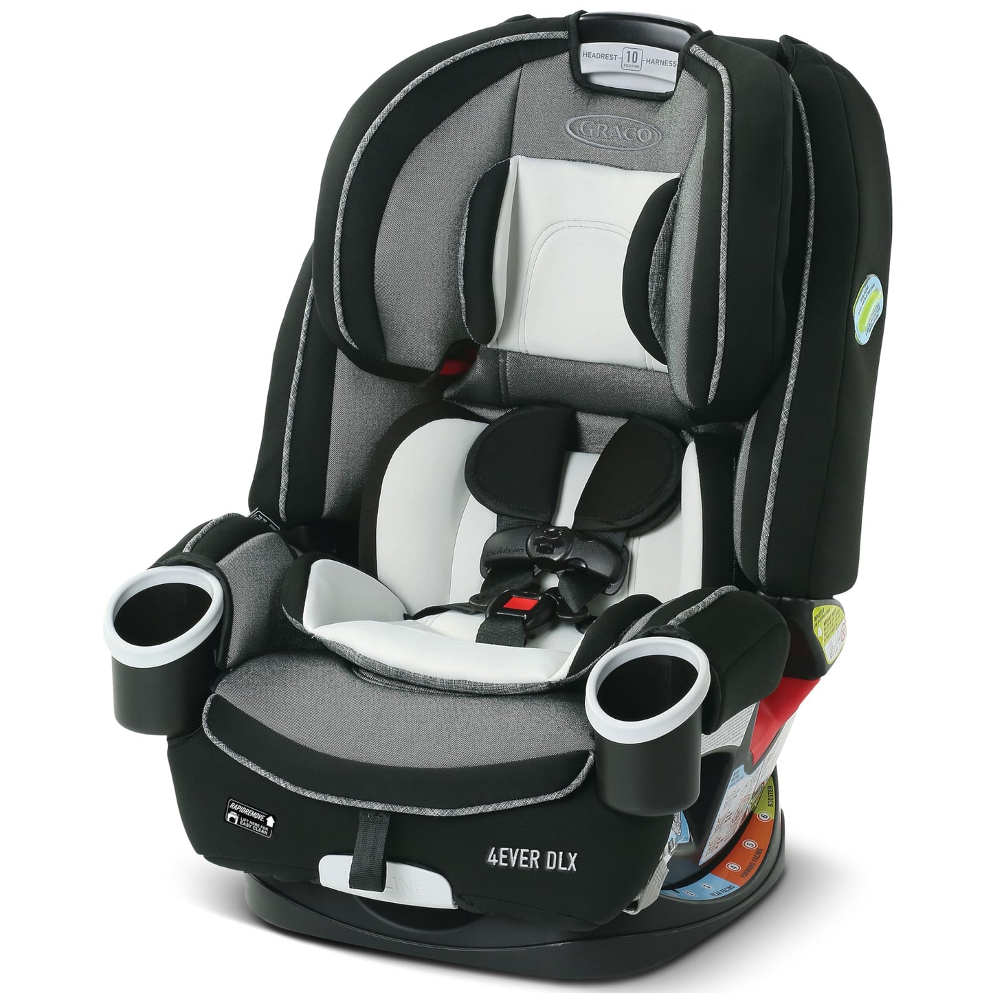 Graco 4Ever DLX 4-in-1 Car Seat, Maven | Infant to Toddler Car Seat, with 10 Years of Use | Rear-Facing, Forward-Facing and Booster Modes | Safe, Comfortable and Convenient