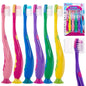 Kids' Soft Toddler Toothbrush, Gentle Bristles for Home, School, Camp, Sleepovers - Folding Handles for Tiny Hands (3 Pack)