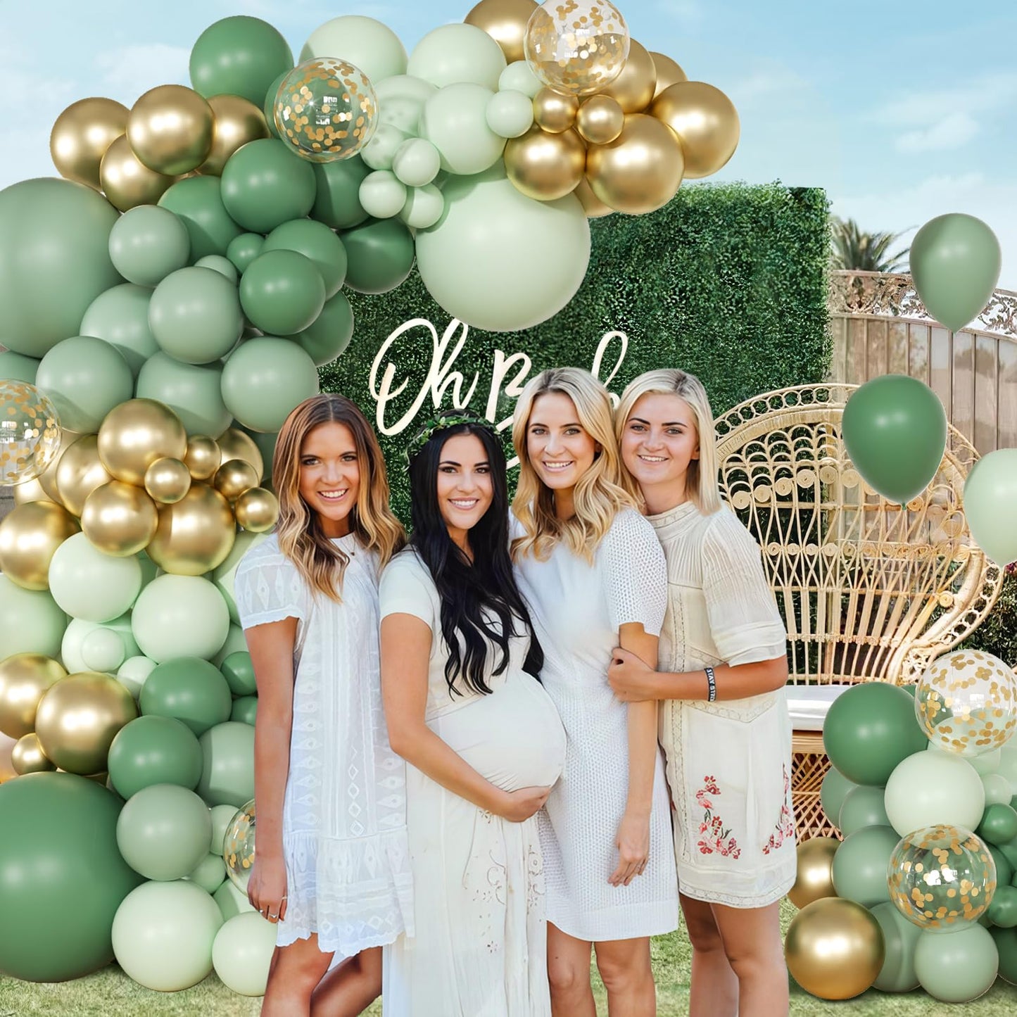 147pcs Neutral Balloon Garland Arch Kit, Different Sizes with Beige Cream Sand White Metallic Champagne Gold Balloons for Wedding Bridal Shower Birthday Boho Neutral Baby Shower Party Decorations