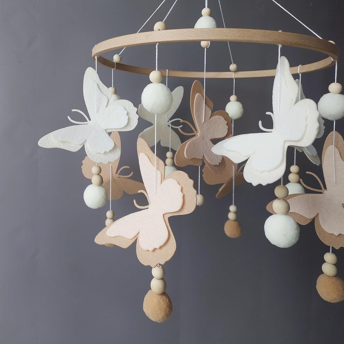 Butterfly mobile Crib mobile for girls Boho baby mobile over crib Baby girl nursery decor