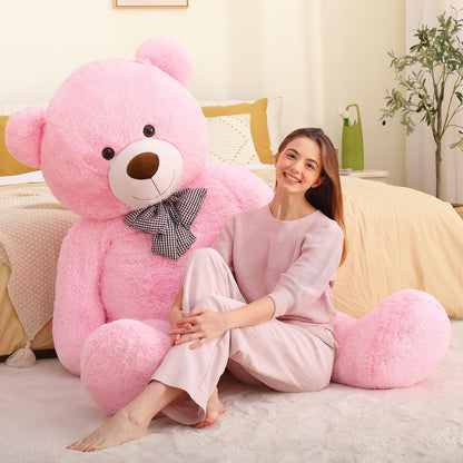MaoGoLan Giant Big Teddy Bear 4 Feet 47 inch Life Size Tan Plush Bear Brown Stuffed Animal for Children Boyfriend