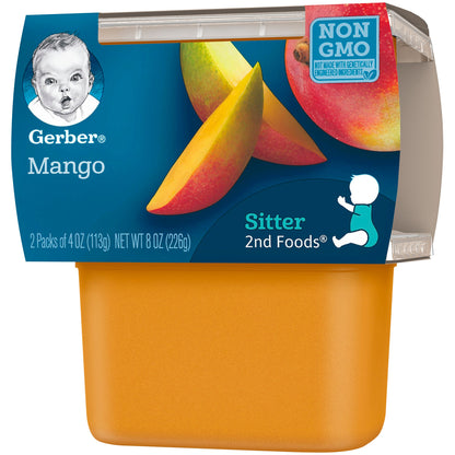 Gerber Purees 2nd Foods Sweet Potato Mango Kale Baby Food, 4 oz, 2 ct