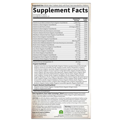 Garden of Life Organics Prenatal Vitamins - 30 Tablets, Prenatal Once Daily Whole Food Vitamins for Women with Folate not Folic Acid, Vitamin D3, Iron, Vegan One a Day Prenatal Multivitamin