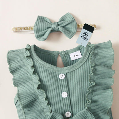 Mioglrie Newborn Baby Girl Clothes One Piece Jumpsuits Clothes Short Sleeve Rompers Summer Clothes for Baby
