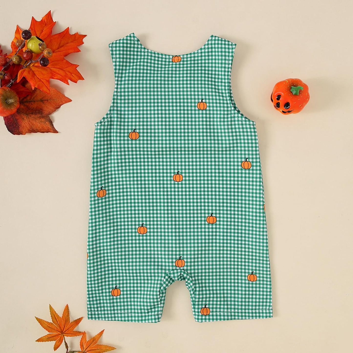 Baby Boy Summer Clothes Sleeveless Embroidery Dinosaur Striped Retro Romper Jumpsuit Smocked Shortall
