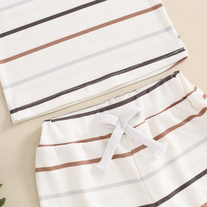 Baby Boy Summer Clothes Striped Tank Tops Camisoles and Shorts Newborn Boys Spring Summer Outfit