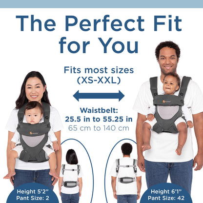 Ergobaby Carrier, 360 All Carry Positions Baby Carrier, Limited Edition Keith Haring, Black