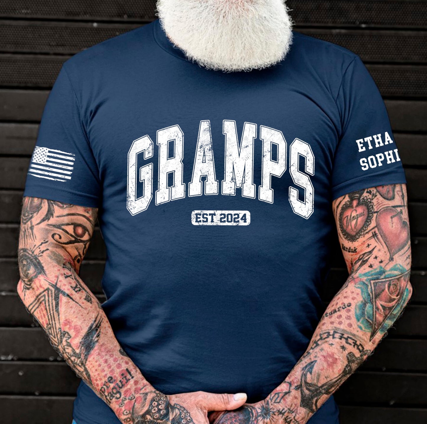Personalized Custom Grandpa Shirt, Fathers Day Shirt Gifts for Grandpa, Gifts for Dad