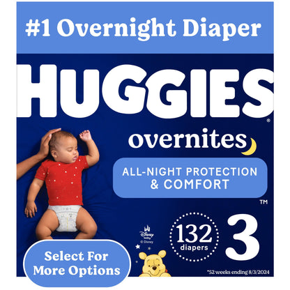 Huggies Size 5 Overnites Baby Diapers: Overnight Diapers, Size 5 (27+ lbs), 100 Ct (2 Packs of 50)
