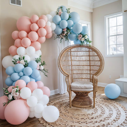Ivory White Balloon Arch Kit,Boho Balloon Garland with Pastel Orange Cream Beige Champagne Gold White Sand Balloons for Neutral Baby Shower Wedding Boho Bridal Party Decorations