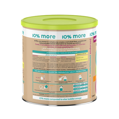ELSE NUTRITION Toddler Formula 12-36 Months w/Omega 3&6 for Brain Development - Lactose Free, Dairy Free Nutrition Drink - Plant Based Protein Powder w/ 20+ Vitamins (22oz, 1-Pack)