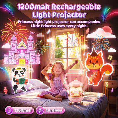 One Fire Baby Night Light Projector, 15 Sound Machine Star Projector for Kids Room,15 Films Star Light Projector 3-9 Year Old Girl Gifts Toys,Brightness Baby Night Lights for Nursery Kawaii Room Decor