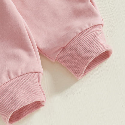 Toddler Baby Girl Clothes Fall Winter Spring 3D Bow Ruffle Long Sleeve Sweatshirt Jogger Pants Set Infant 2PCS Outfit
