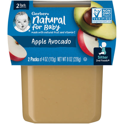 Gerber Baby Food Power Blend Apple Chicken, 4 Oz, 2 Ct Tubs