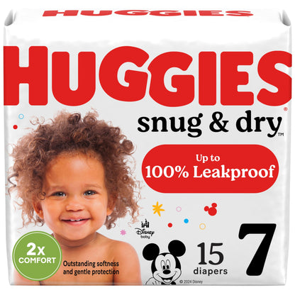 Huggies Size 1 Diapers, Snug & Dry Newborn Diapers, Size 1 (8-14 lbs), 38 Count, Packaging May Vary