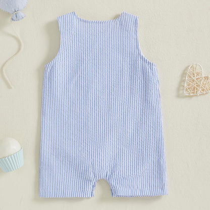 YINGISFITM Newborn Baby Boy Clothes Sailboat Overalls Sleeveless Jumpsuit Infant Bodysuit Toddler Outfits