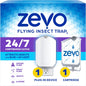 Zevo Flying Insect Trap & Cartridge - Plug in Fly Trap & Indoor Bug Catcher for Gnats, House & Fruit Flies - Mess-Free - Use in Any Room - Uses Blue & UV Light (1 Plug in Device & 1 Cartridge)