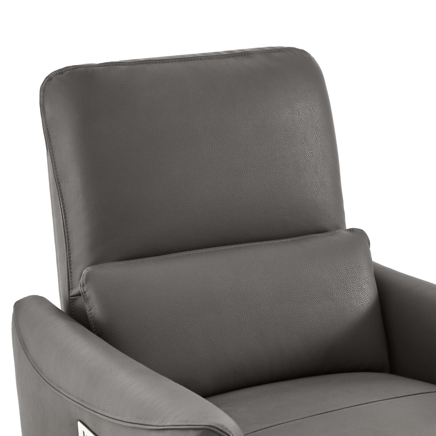 CHITA Power Recliner Chair Swivel Glider, FSC Certified Upholstered Living Room Nursery Reclining Sofa Chair with Lumbar Support, Linen