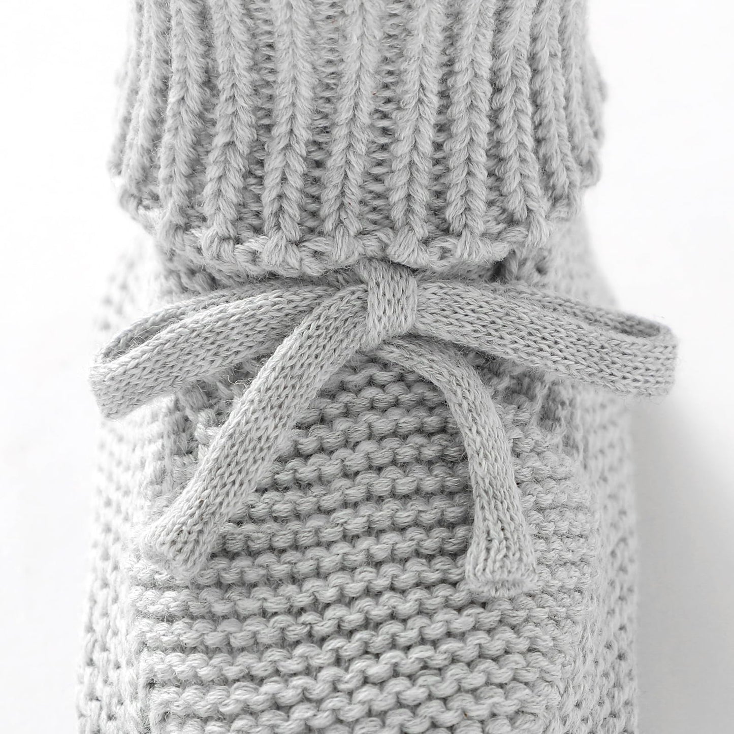 Hadetoto Baby Booties Newborn First Walkers Cozy Shoes Warm Knit Soft Booties for Toddler Infant Boy Girl