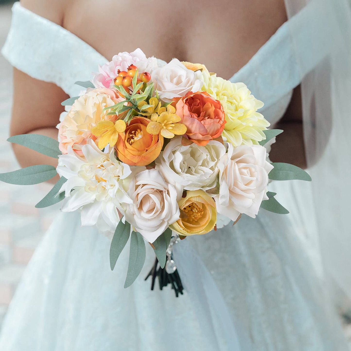 Artificial Flowers Combo for DIY Wedding Bouquets Combo Centerpieces Arrangements Party Bridal Baby Shower Home Decorations-Blush Pink